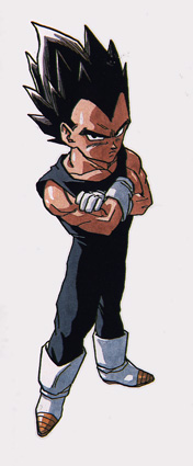 Vegeta posing stoically, as usual.