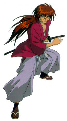 Kenshin poised to deal death in a single stroke.